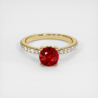 1.68 Ct. Ruby Ring, 14K Yellow Gold 1