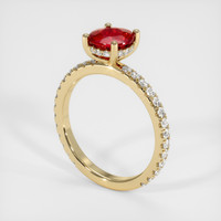 1.22 Ct. Ruby Ring, 14K Yellow Gold 2