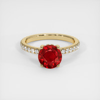 2.13 Ct. Ruby Ring, 14K Yellow Gold 1
