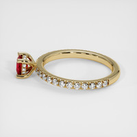 0.51 Ct. Ruby Ring, 14K Yellow Gold 4