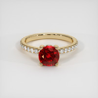 1.58 Ct. Ruby Ring, 18K Yellow Gold 1