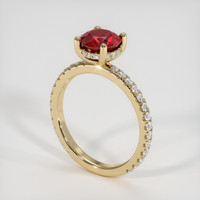 1.58 Ct. Ruby Ring, 18K Yellow Gold 2