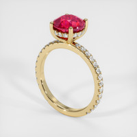 2.99 Ct. Ruby Ring, 18K Yellow Gold 2