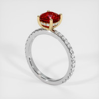 1.68 Ct. Ruby Ring, 14K Yellow & White 2