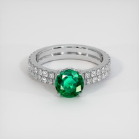 1.17 Ct. Emerald Ring, Platinum 950 1