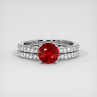 1.68 Ct. Ruby Ring, Platinum 950 1