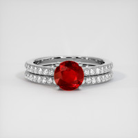 1.45 Ct. Ruby Ring, Platinum 950 1