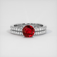 1.54 Ct. Ruby Ring, Platinum 950 1