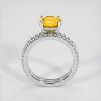 1.86 Ct. Orangish Yellow Sapphire Ring, Platinum 950 3