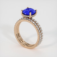 2.65 Ct. Sapphire Ring, 14K Rose Gold 2