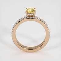 0.73 Ct. Yellow Sapphire Ring, 14K Rose Gold 3