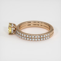 0.73 Ct. Yellow Sapphire Ring, 14K Rose Gold 4