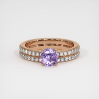 0.97 Ct. Sapphire Ring, 14K Rose Gold 1