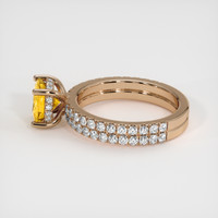 1.86 Ct. Orangish Yellow Sapphire Ring, 14K Rose Gold 4