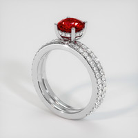 1.45 Ct. Ruby Ring, 10K White Gold 2