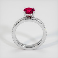 1.51 Ct. Purplish Red Ruby Ring, 10K White Gold 3