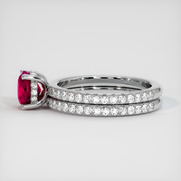 1.51 Ct. Purplish Red Ruby Ring, 10K White Gold 4