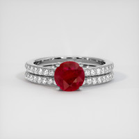 1.49 Ct. Ruby Ring, 10K White Gold 1