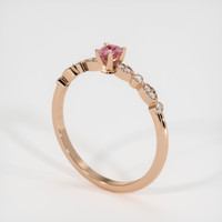 0.66 Ct. Ruby Ring, 14K White Gold 3