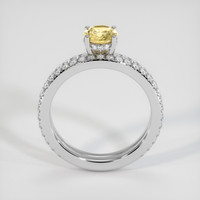 0.73 Ct. Yellow Sapphire Ring, 14K White Gold 3
