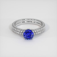 1.31 Ct. Sapphire Ring, 18K White Gold 1