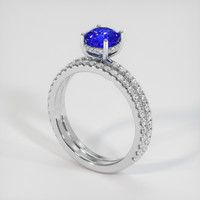 1.31 Ct. Sapphire Ring, 18K White Gold 2