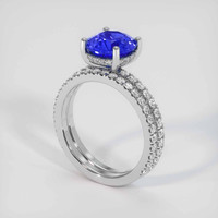 2.65 Ct. Sapphire Ring, 18K White Gold 2