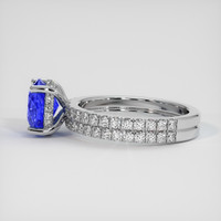 2.65 Ct. Blue Sapphire Ring, 18K White Gold 4