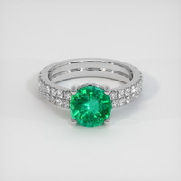 1.74 Ct. Emerald Ring, 18K White Gold 1