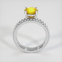 2.09 Ct. Yellow Sapphire Ring, 18K White Gold 3