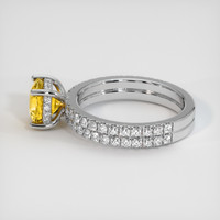 2.09 Ct. Yellow Sapphire Ring, 18K White Gold 4