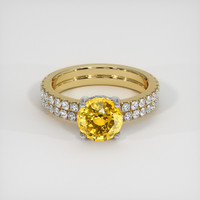 2.09 Ct. Sapphire Ring, 14K White & Yellow 1