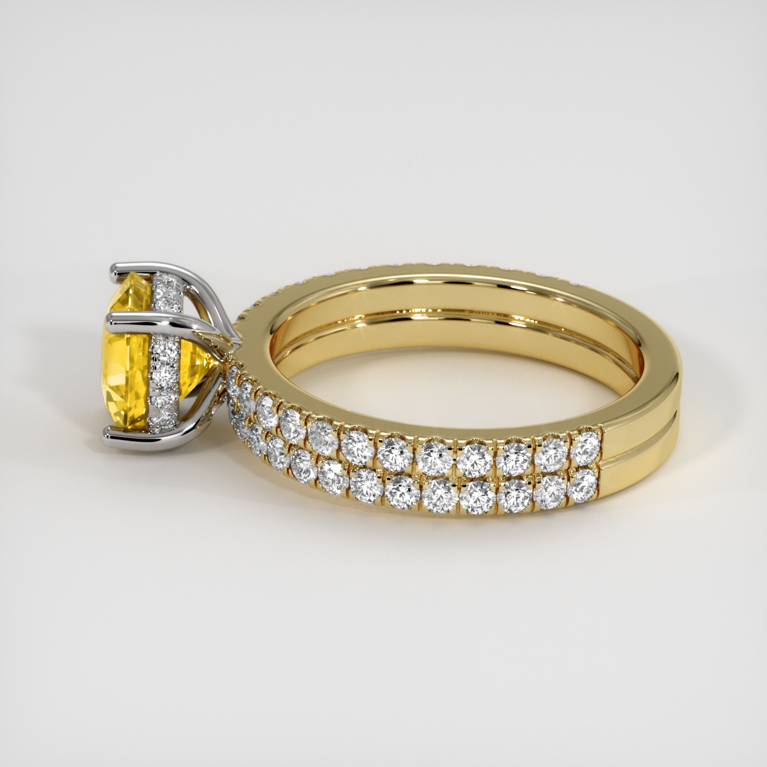Yellow Sapphire Ring 2.09 Ct. 14K White Yellow | The Natural