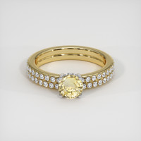 0.73 Ct. Sapphire Ring, 14K White & Yellow 1