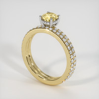 0.73 Ct. Sapphire Ring, 14K White & Yellow 2