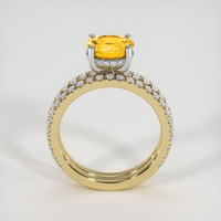 1.86 Ct. Orangish Yellow Sapphire Ring, 14K White & Yellow 3