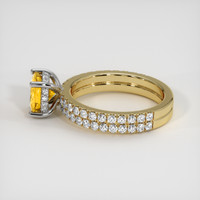 1.86 Ct. Orangish Yellow Sapphire Ring, 14K White & Yellow 4