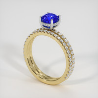 1.31 Ct. Sapphire Ring, 18K White & Yellow 2