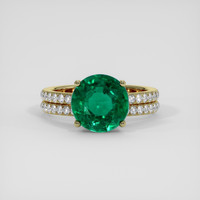 3.36 Ct. Emerald Ring, 18K Yellow Gold 1