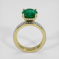 3.36 Ct. Emerald Ring, 18K Yellow Gold 3