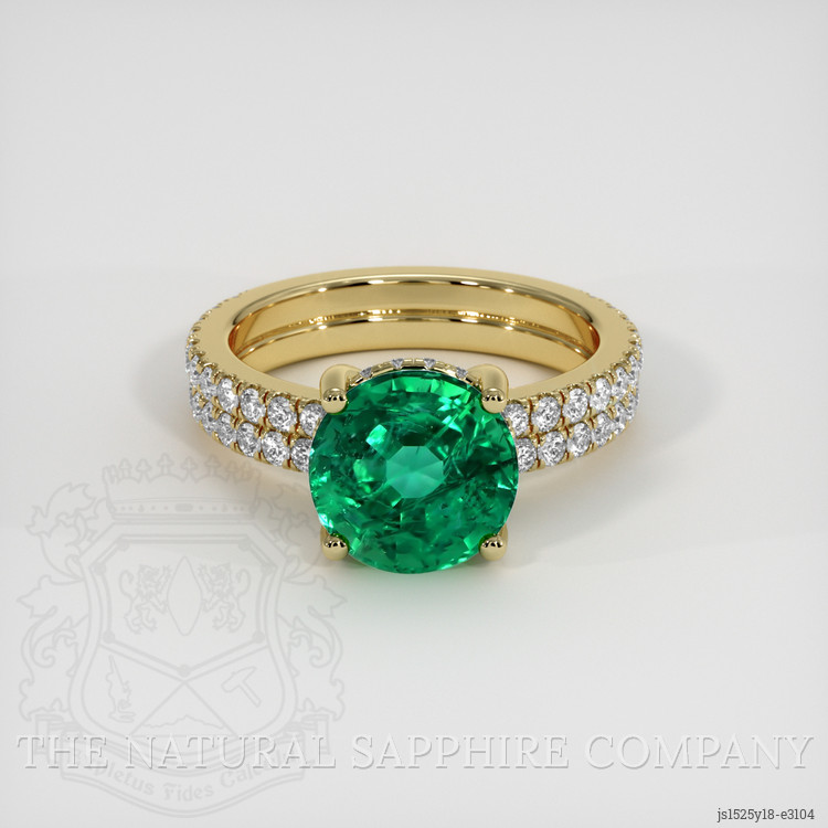 Emerald Ring 2.82 Ct. 18K Yellow Gold | The Natural Emerald Company