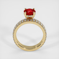 1.34 Ct. Ruby Ring, 18K Yellow Gold 3