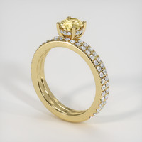 0.73 Ct. Sapphire Ring, 18K Yellow Gold 2