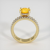 1.86 Ct. Orangish Yellow Sapphire Ring, 18K Yellow Gold 3