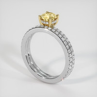 0.73 Ct. Yellow Sapphire Ring, 14K Yellow & White 2