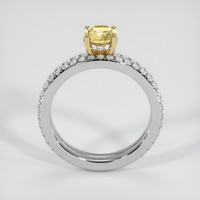 0.73 Ct. Yellow Sapphire Ring, 14K Yellow & White 3