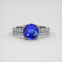 2.65 Ct. Blue Sapphire Ring, 18K Yellow & White 1