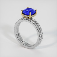 2.65 Ct. Blue Sapphire Ring, 18K Yellow & White 2