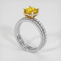 2.09 Ct. Yellow Sapphire Ring, 18K Yellow & White 2