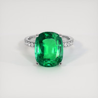 8.18 Ct. Emerald Ring, Platinum 950 1